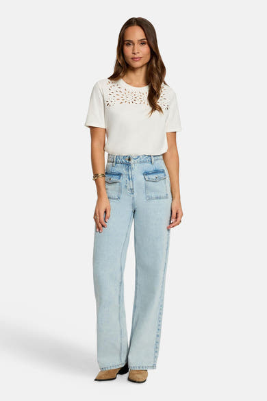 Top uni manches courtes blanc - Morgan de Toi