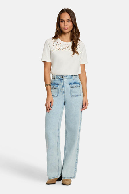 Top uni manches courtes blanc - Morgan de Toi