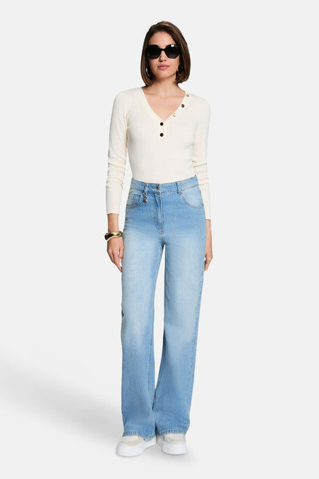 Pull V-hals - IVOIRE