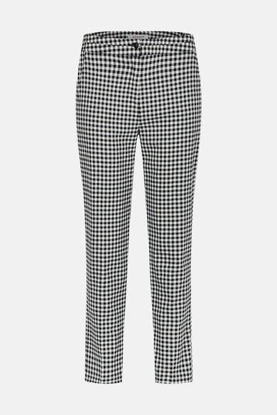Multikleuren geruite broek van Morgan de Toi, zwart-wit vichypatroon, rechte pasvorm.