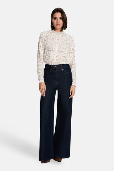Blouse (lange mouwen) ecru - Morgan de Toi