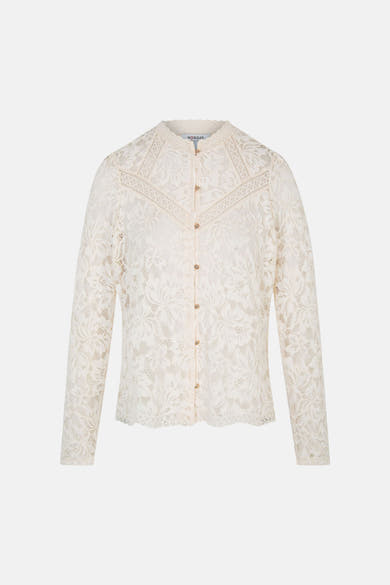 Blouse (lange mouwen) ecru - Morgan de Toi