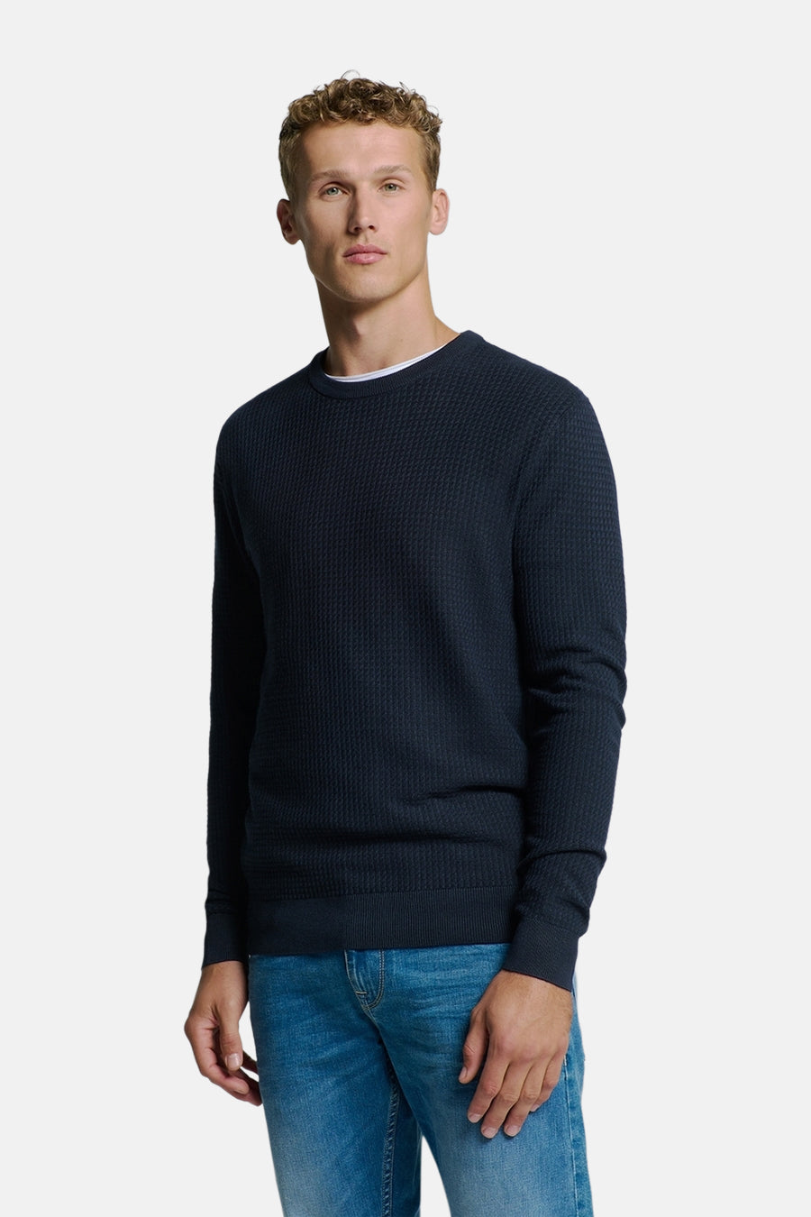 Pull col rond Bleu - NO EXCESS
