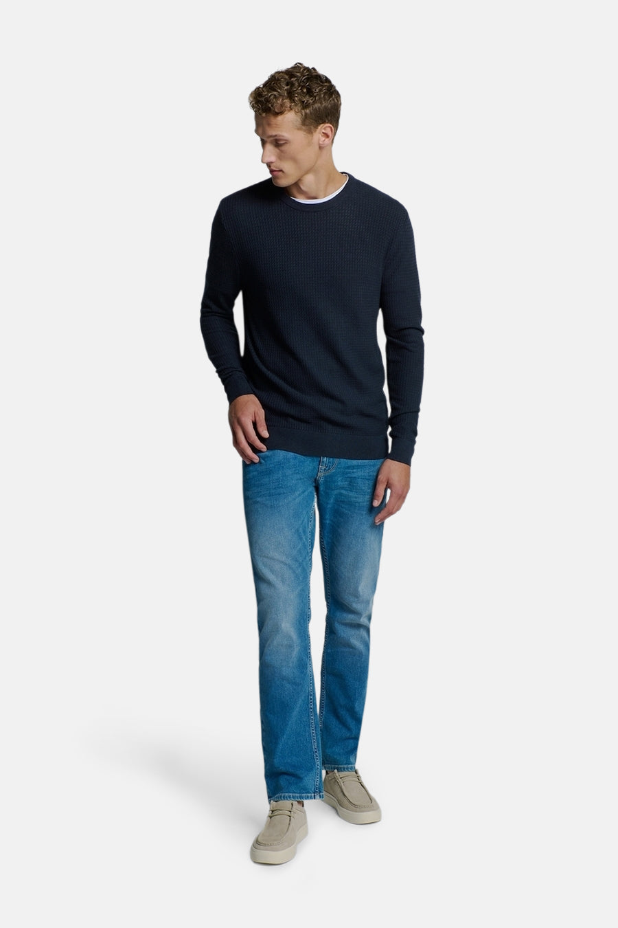 Pull col rond Bleu - NO EXCESS