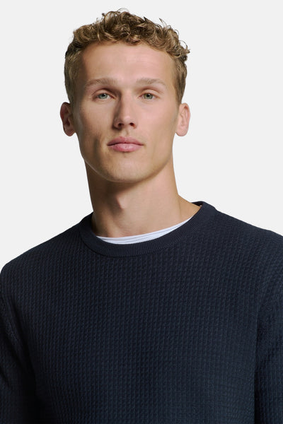 Pull col rond Bleu - NO EXCESS