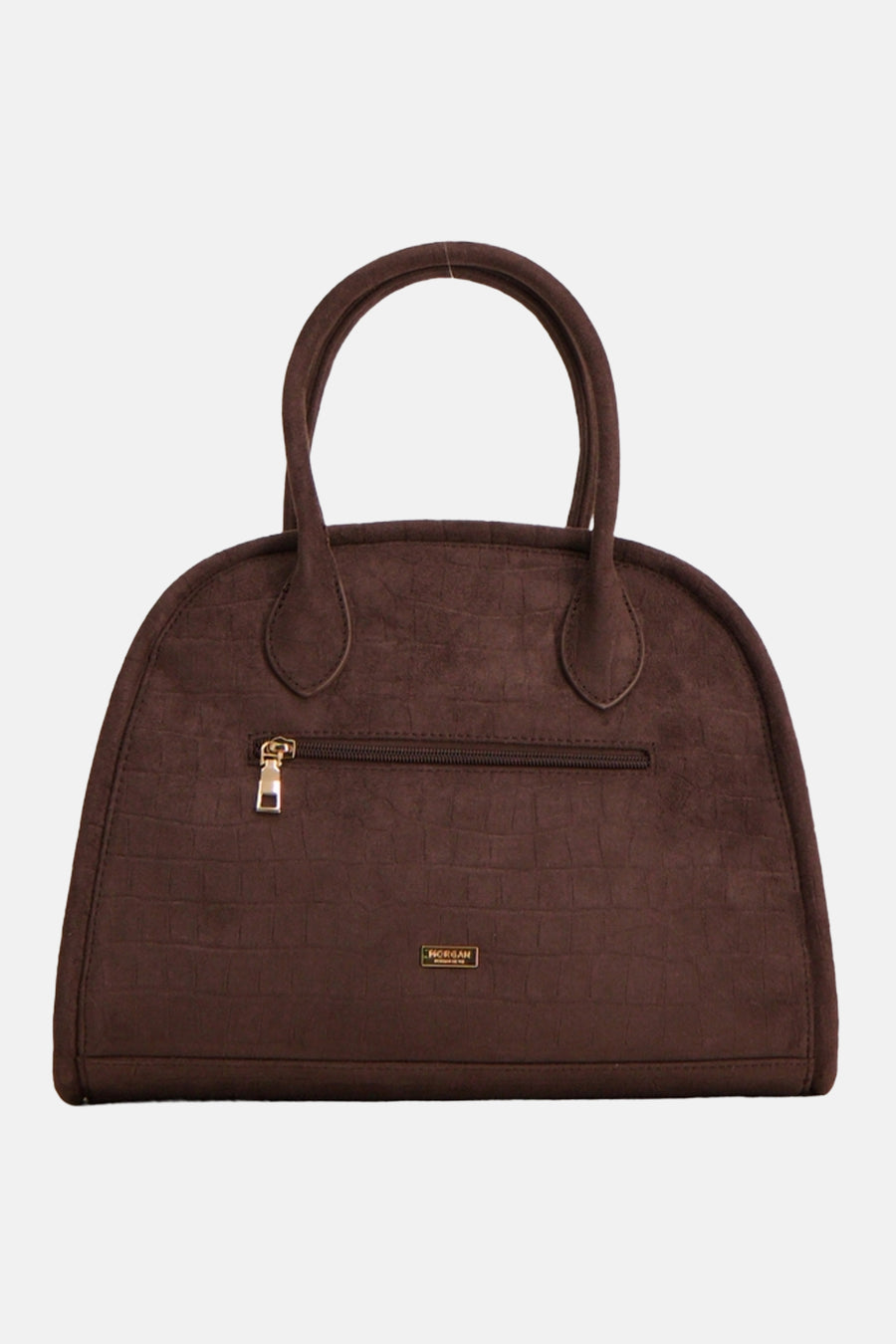 Sac à main brun Morgan de Toi avec deux anses et une poche zippée à l’avant