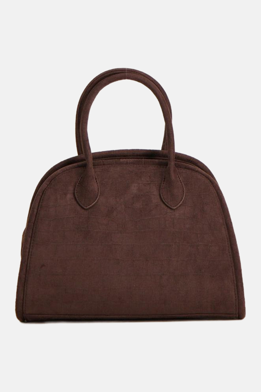 Sac à main brun Morgan de Toi à deux anses, vu de face.