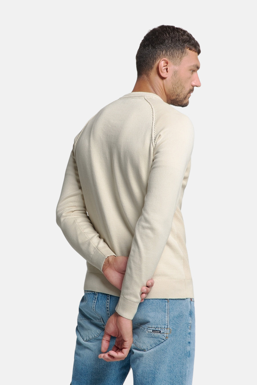 Pull col rond Écru - NO EXCESS