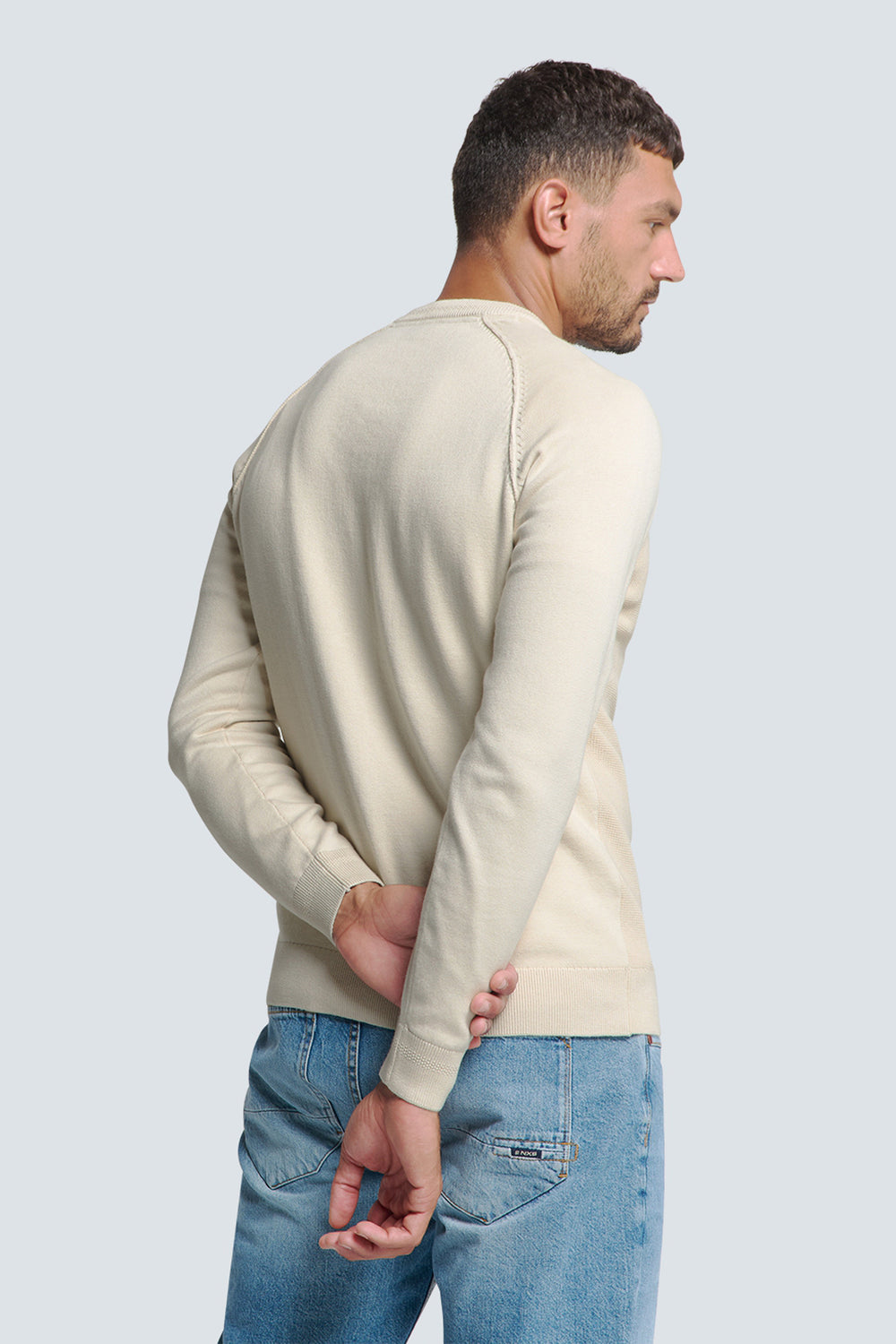 Pull col rond Écru - NO EXCESS