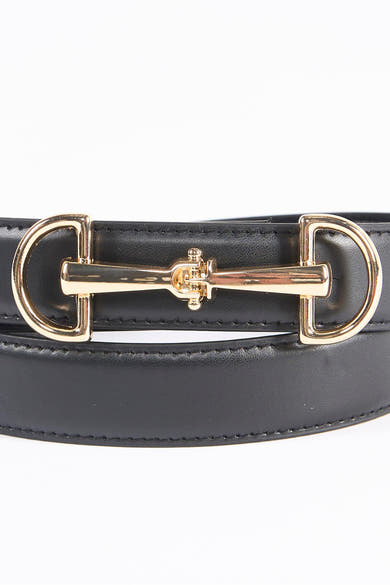 Ceinture noire pour femme Morgan de Toi avec boucle dorée