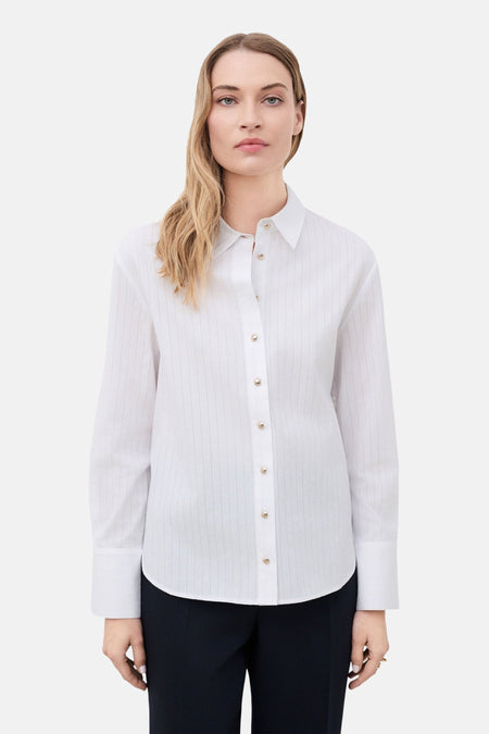 Blouse à manches longues - blanc