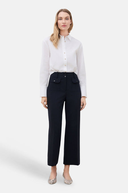 Blouse à manches longues - blanc
