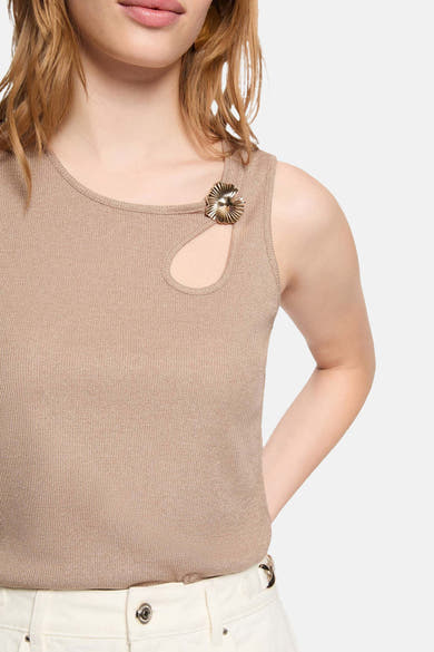 T-shirt à manches courtes - beige