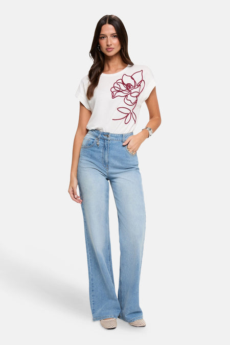 T-shirt (korte mouwen) wit - Morgan de Toi
