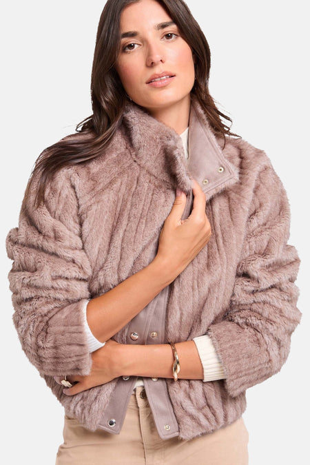 Dames tops jas bomber beige - Morgan de Toi