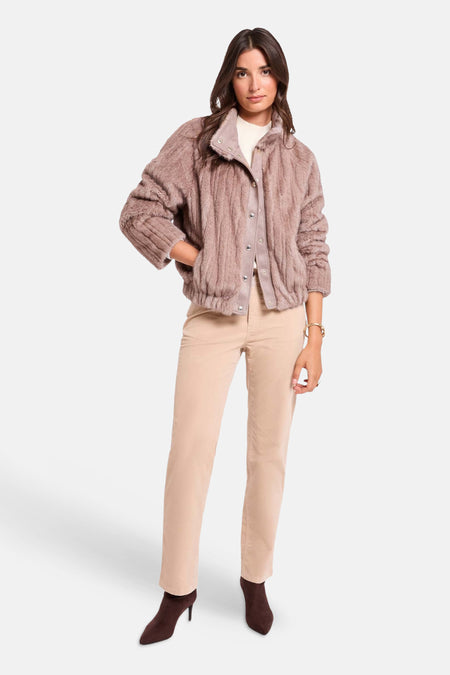 Dames tops jas bomber beige - Morgan de Toi