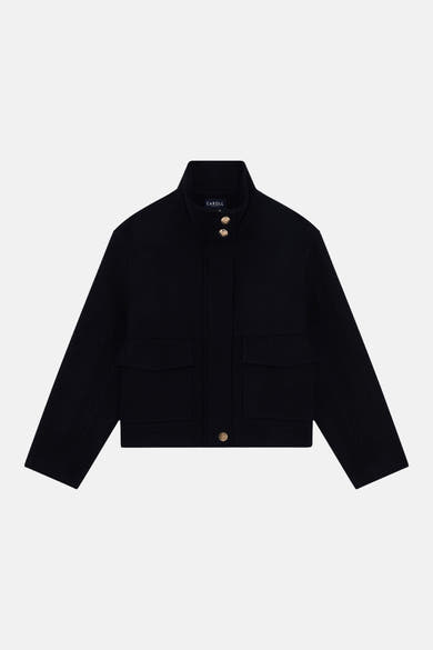Dames tops jas casual bleu - CAROLL