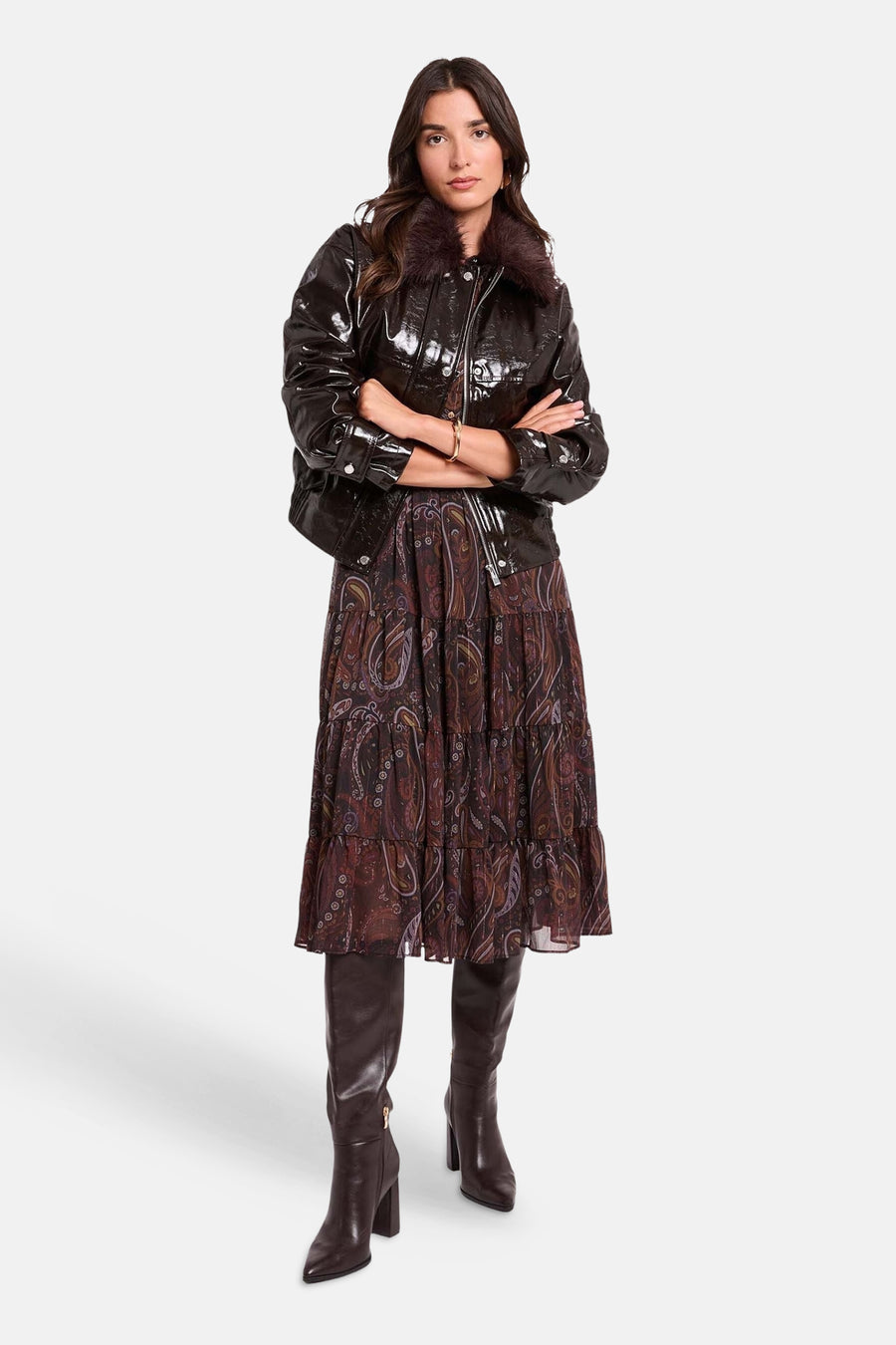 Dames tops jas casual brun - Morgan de Toi