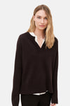 Pull V-hals - bruin
