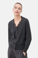 Pull col V - gris