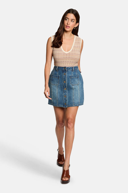 Top zonder mouwen - beige