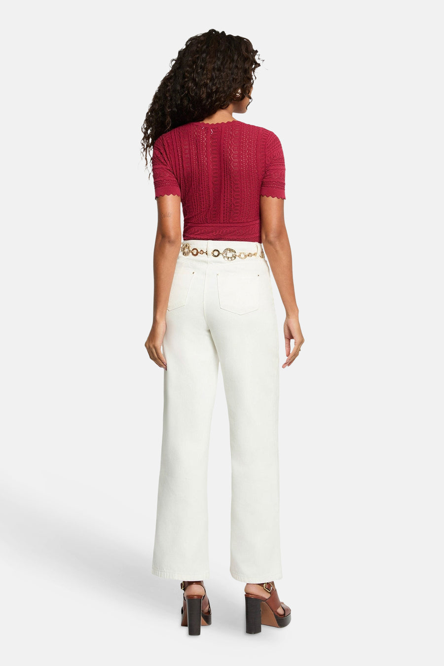 Top uni manches courtes rouge - Morgan de Toi