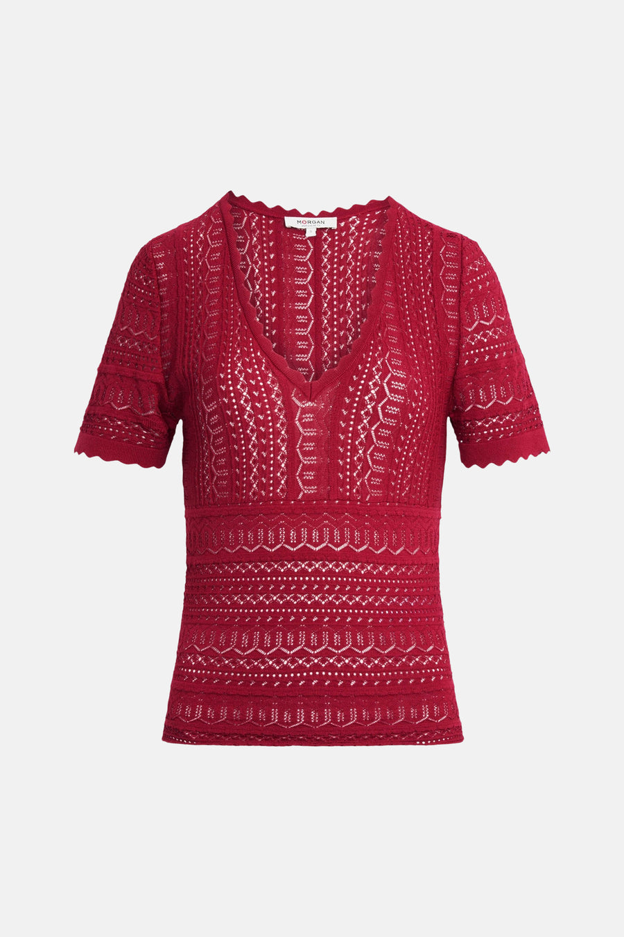 Top uni manches courtes rouge - Morgan de Toi