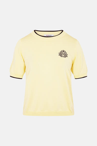 Pull col O - jaune