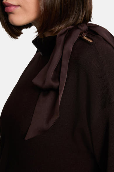 Pull col rond brun - Morgan de Toi