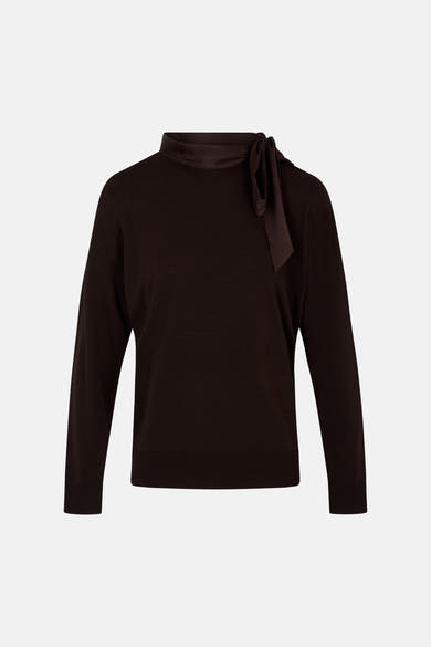 Pull col rond brun - Morgan de Toi