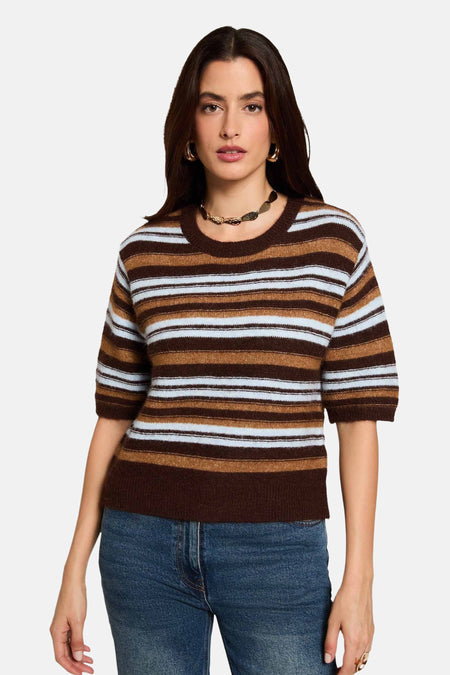 Pull O-hals - MARRON