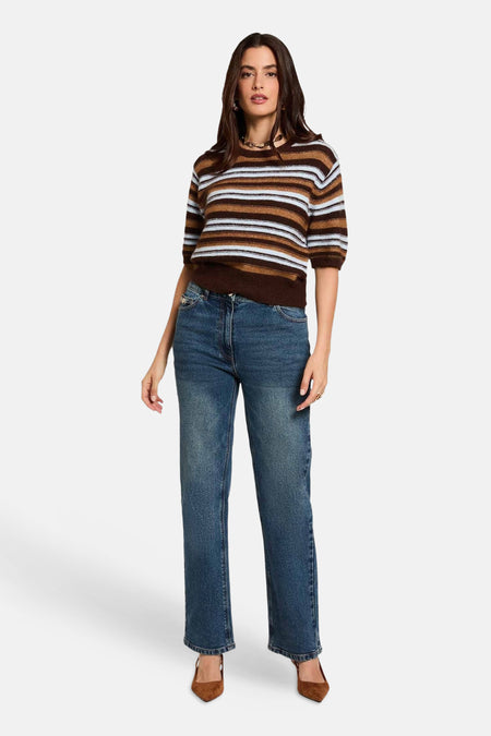 Pull O-hals - MARRON