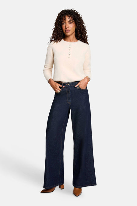 Pull col O - beige