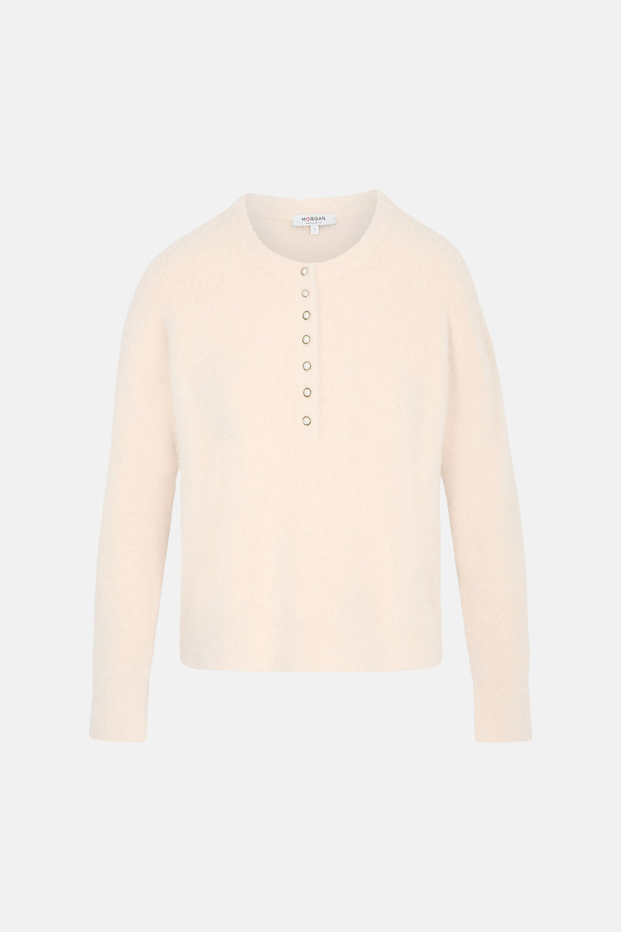 Pull col rond beige - Morgan de Toi