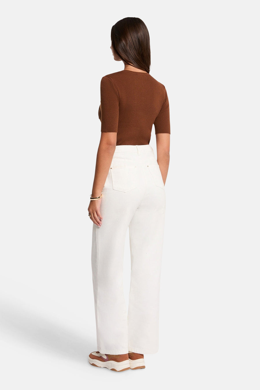 Top uni manches courtes cognac - Morgan de Toi