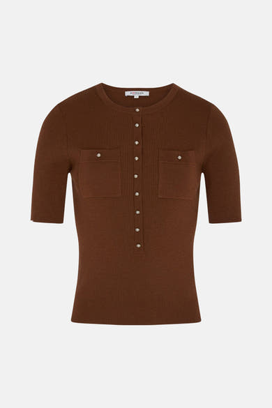 Top uni manches courtes cognac - Morgan de Toi