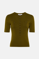 T-shirt met korte mouwen - VERT OLIVE