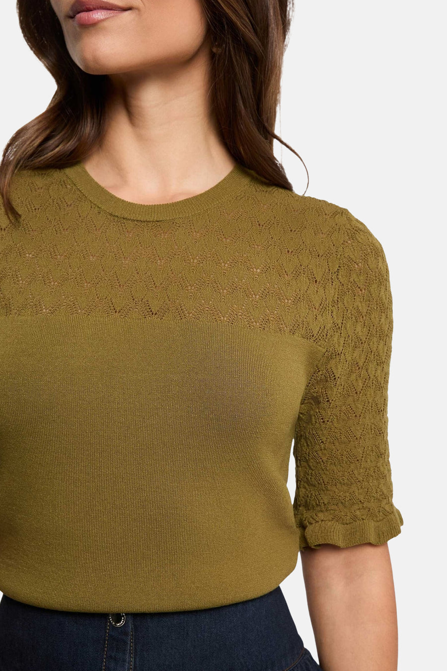 Top uni manches courtes vert - Morgan de Toi