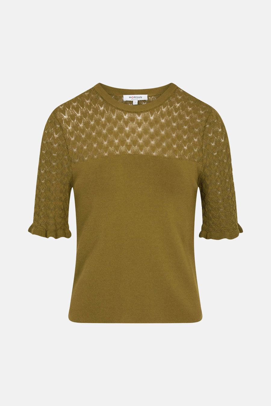 Top uni manches courtes vert - Morgan de Toi