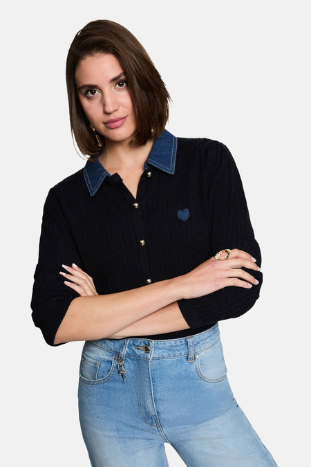 Cardigan bleu - Morgan de Toi