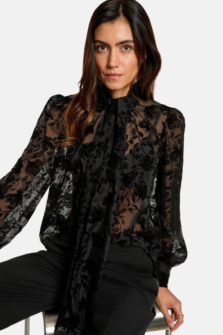 Blouse à manches longues - noir