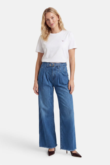 Jeans wide mid blue denim - Morgan de Toi