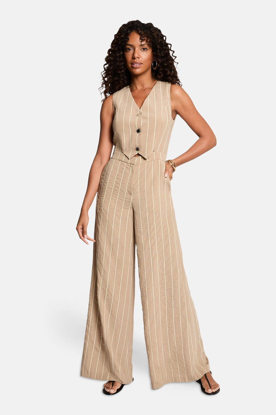 Jumpsuit beige - Morgan de Toi