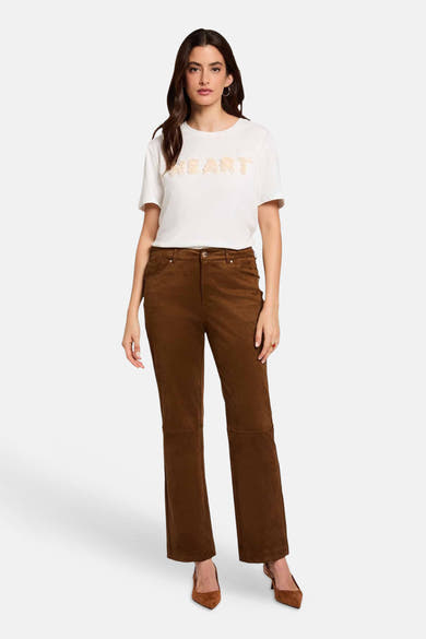 Dames sb seizoensbroek 5pocket cognac - Morgan de Toi