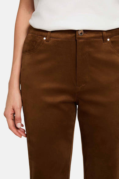 Dames sb seizoensbroek 5pocket cognac - Morgan de Toi