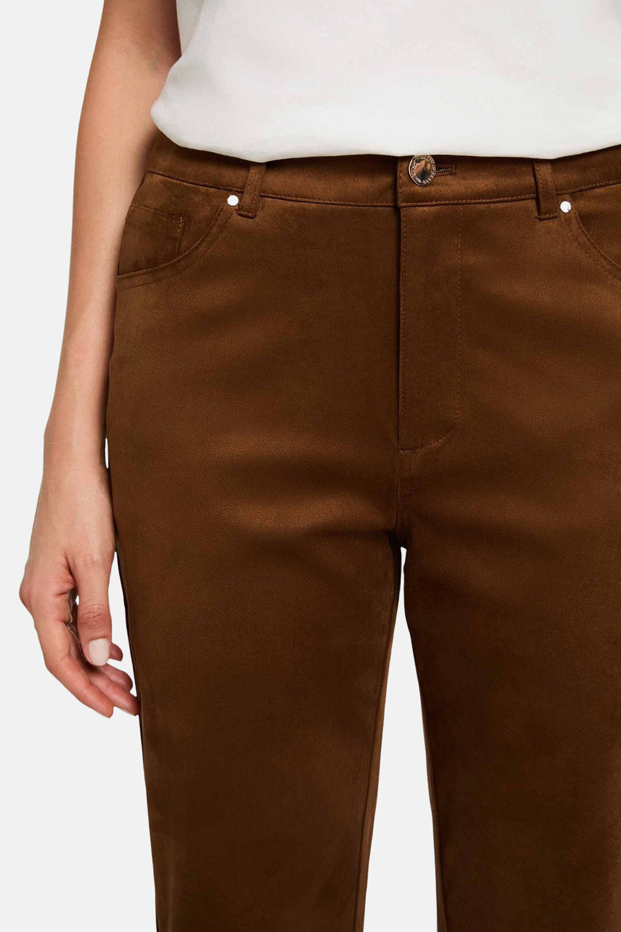 Dames sb seizoensbroek 5pocket cognac - Morgan de Toi