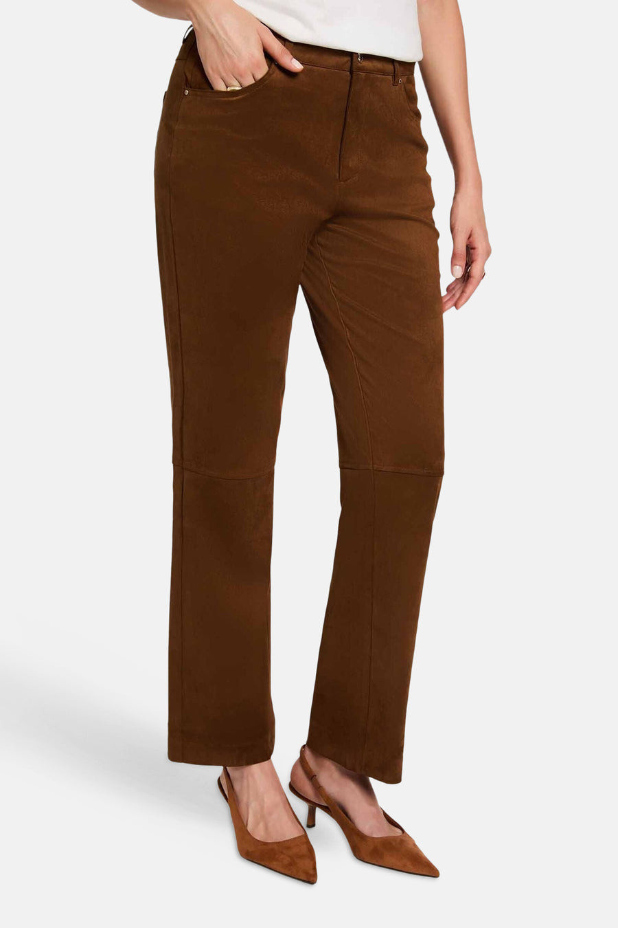 Dames sb seizoensbroek 5pocket cognac - Morgan de Toi