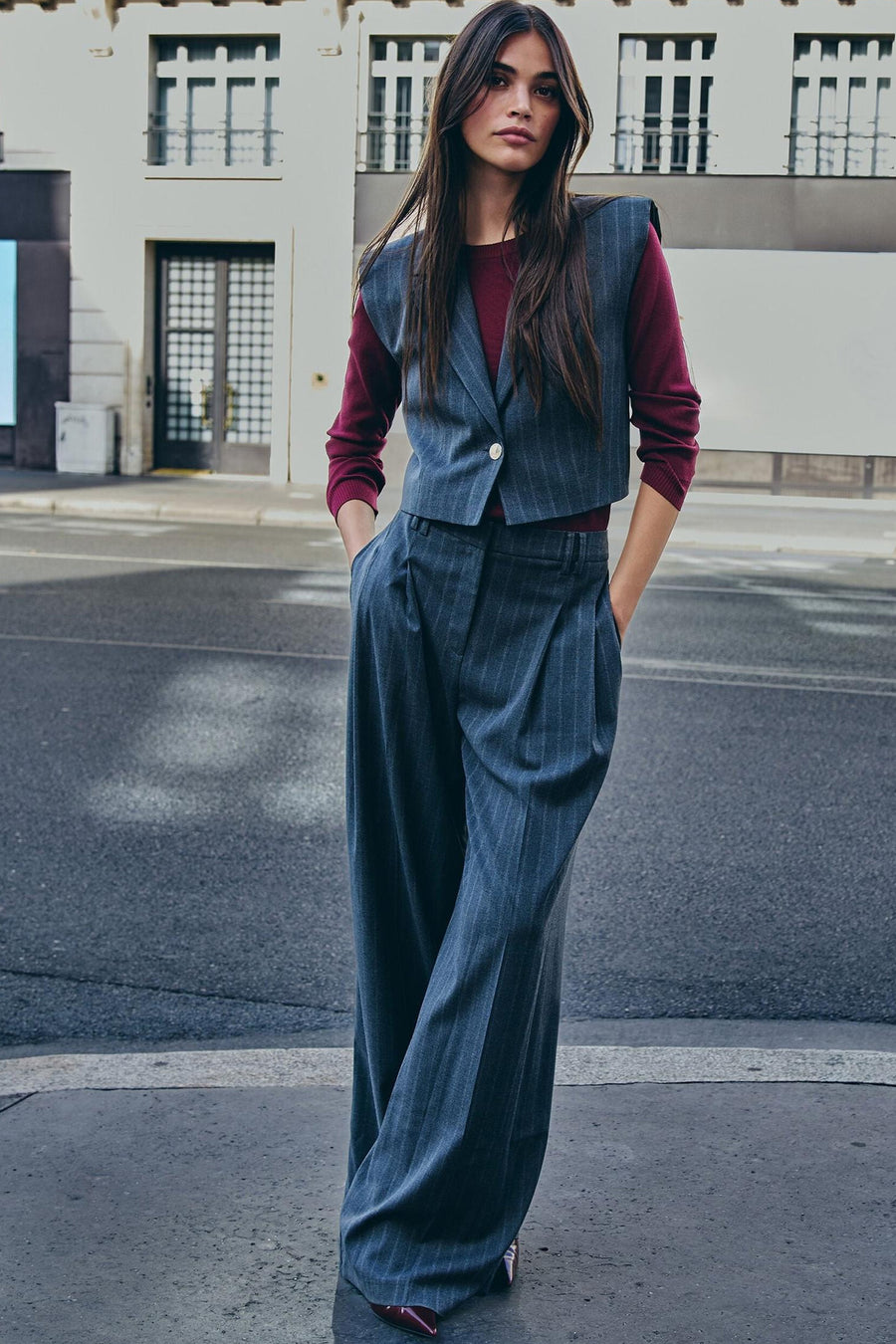 Pantalon de costume gris - Morgan de Toi