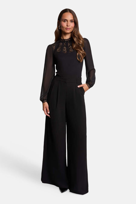 Blouse à manches longues - noir
