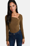 Top (lange mouwen) khaki - Morgan de Toi